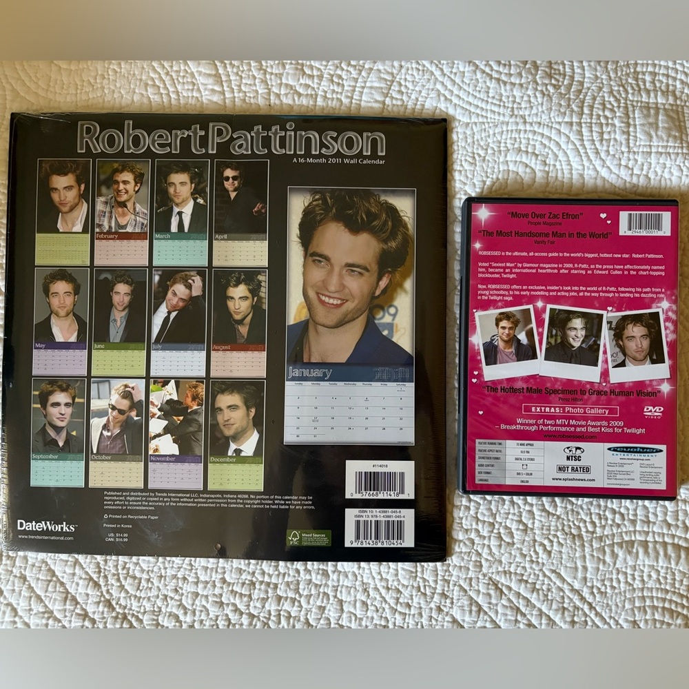 Robert Pattinson ROBSESSED DVD & 2011 Calendar NIB❣️